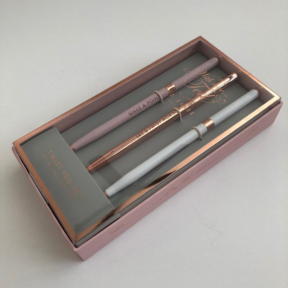 Ted Baker 3 Pack Twist Pen Set Gift Set
